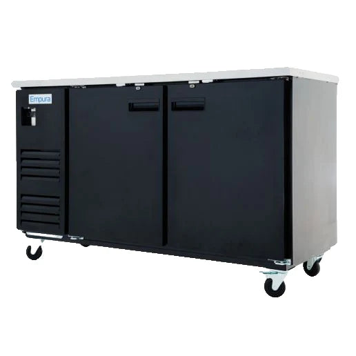 Empura Refrigeration E-KBB70-2-27 Back Bar Cooler 2 Swing Solid Doors 69"W X 27 5/8"D X 42 1/2"H