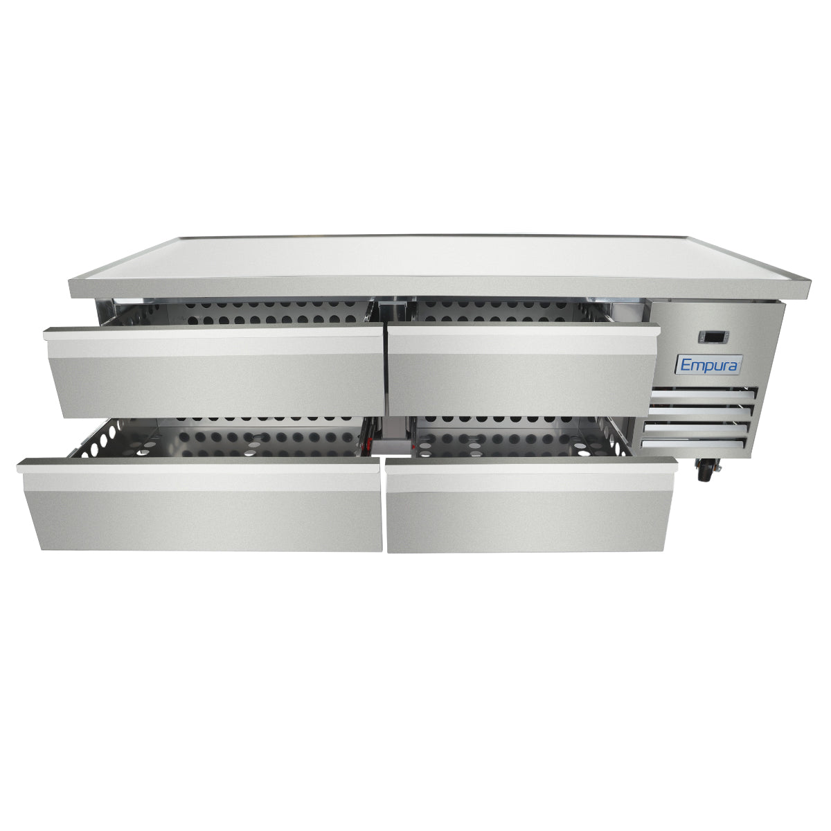 Empura Refrigeration E-KCBRC72 Refrigerated Equipment Stand 74"W X 31.9"D X 26.8"H 11.4 Cu. Ft. Capacity