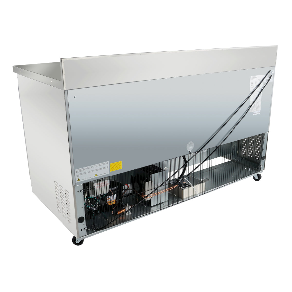 Empura Refrigeration E-KUC60W Undercounter Reach-In Refrigerator Work Top 2 Swing Solid Doors