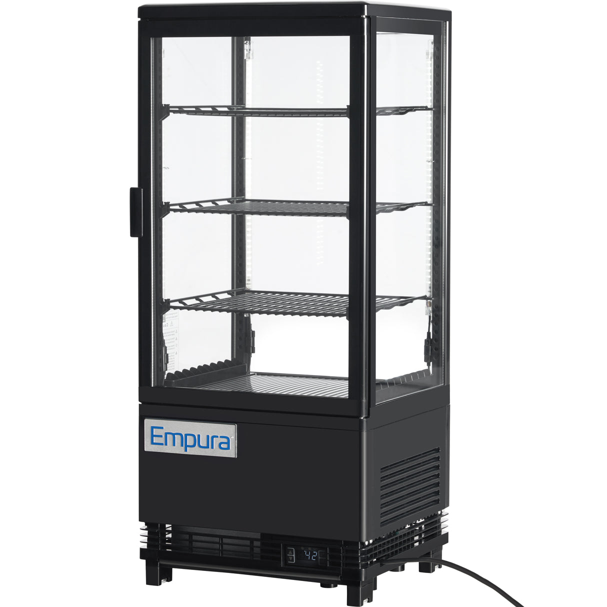 Empura Refrigeration E-RDC-17B-1D Vertical Refrigerated Display Case Countertop 16.7"W × 15"D × 44.4"H