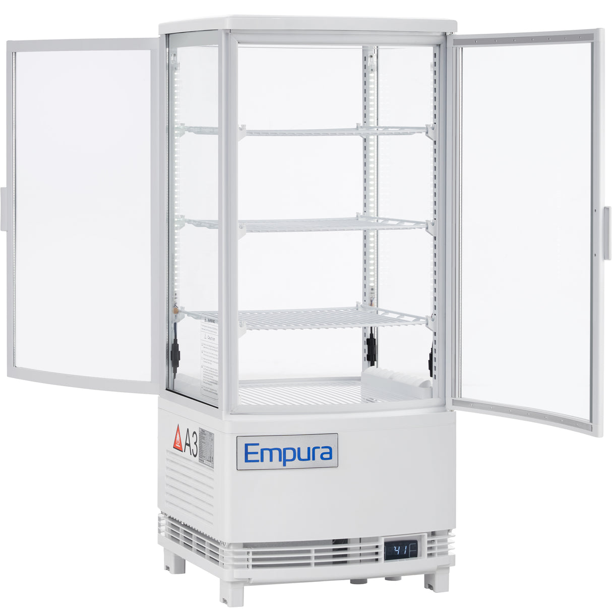 Empura Refrigeration E-RDC-17W-2D Vertical Refrigerated Display Case Countertop 16.9"W × 16.7"D × 38.9"H
