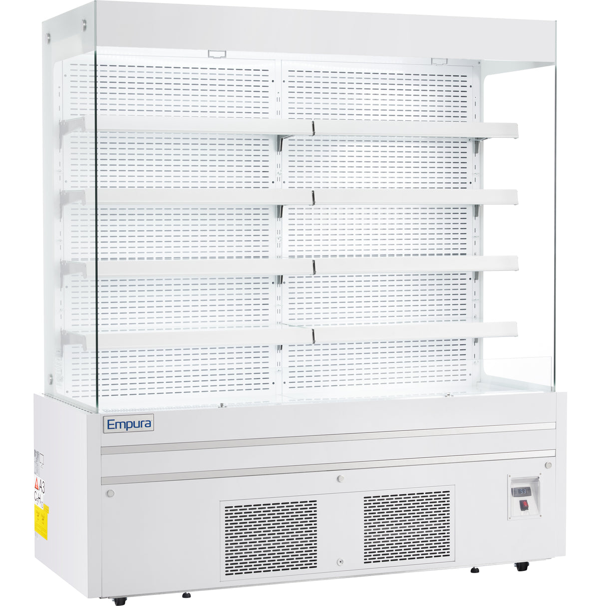 Empura Refrigeration E-VOAR-72W Vertical Open Air Merchandiser 72"W X 28.4"D X 79.9"H 40.9 Cu. Ft. Capacity
