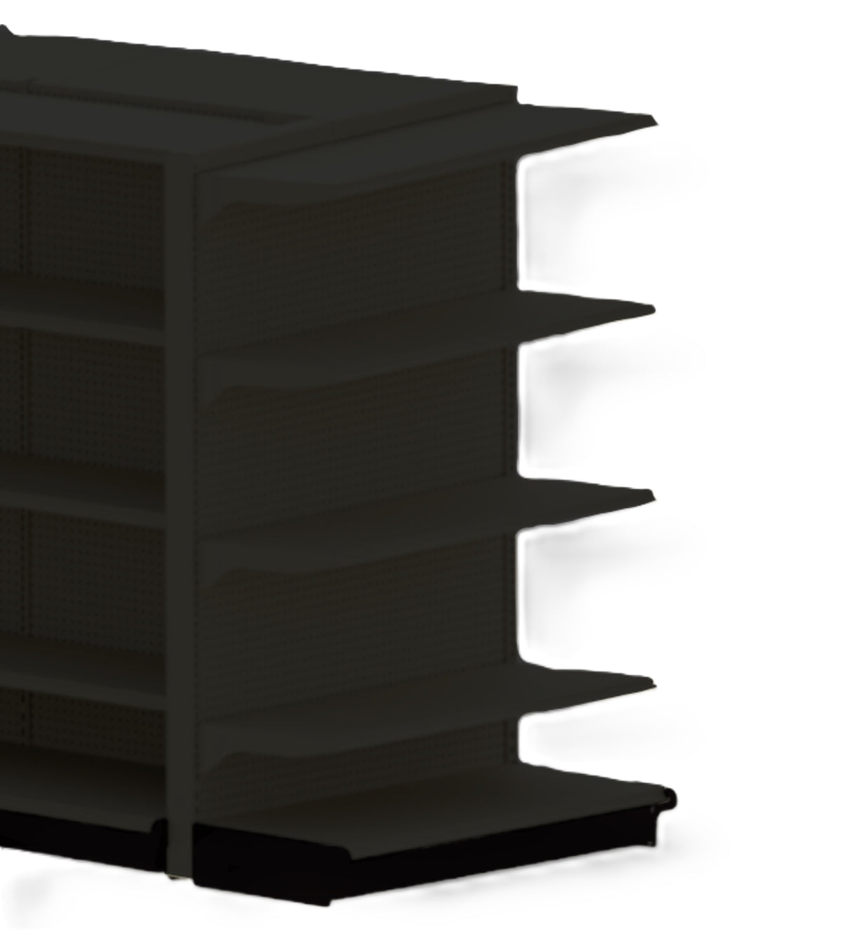 Kent Unlimited EC0318072_BL End Cap 36"W X 18"D X 72"H Ivory Or Black