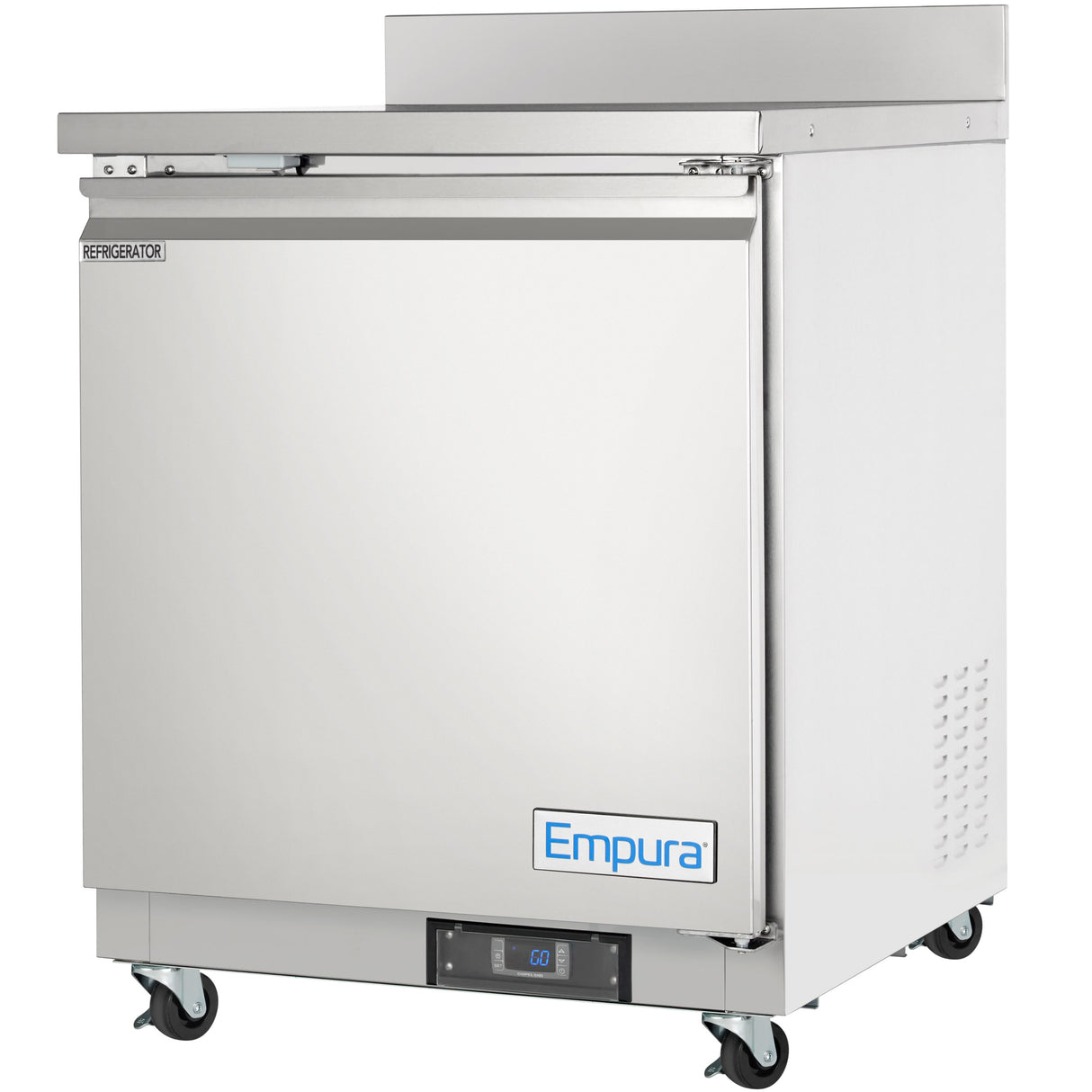 Empura Refrigeration E-KUC27W Undercounter Reach-In Refrigerator Work Top 1 Swing Solid Door
