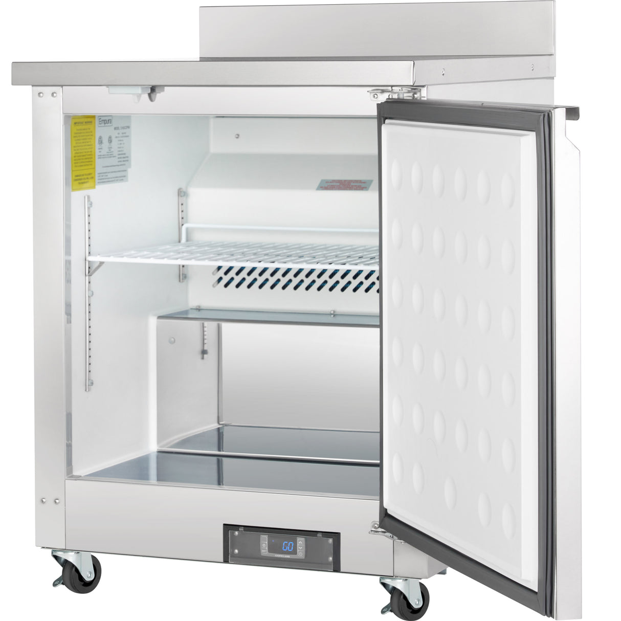 Empura Refrigeration E-KUC27W Undercounter Reach-In Refrigerator Work Top 1 Swing Solid Door