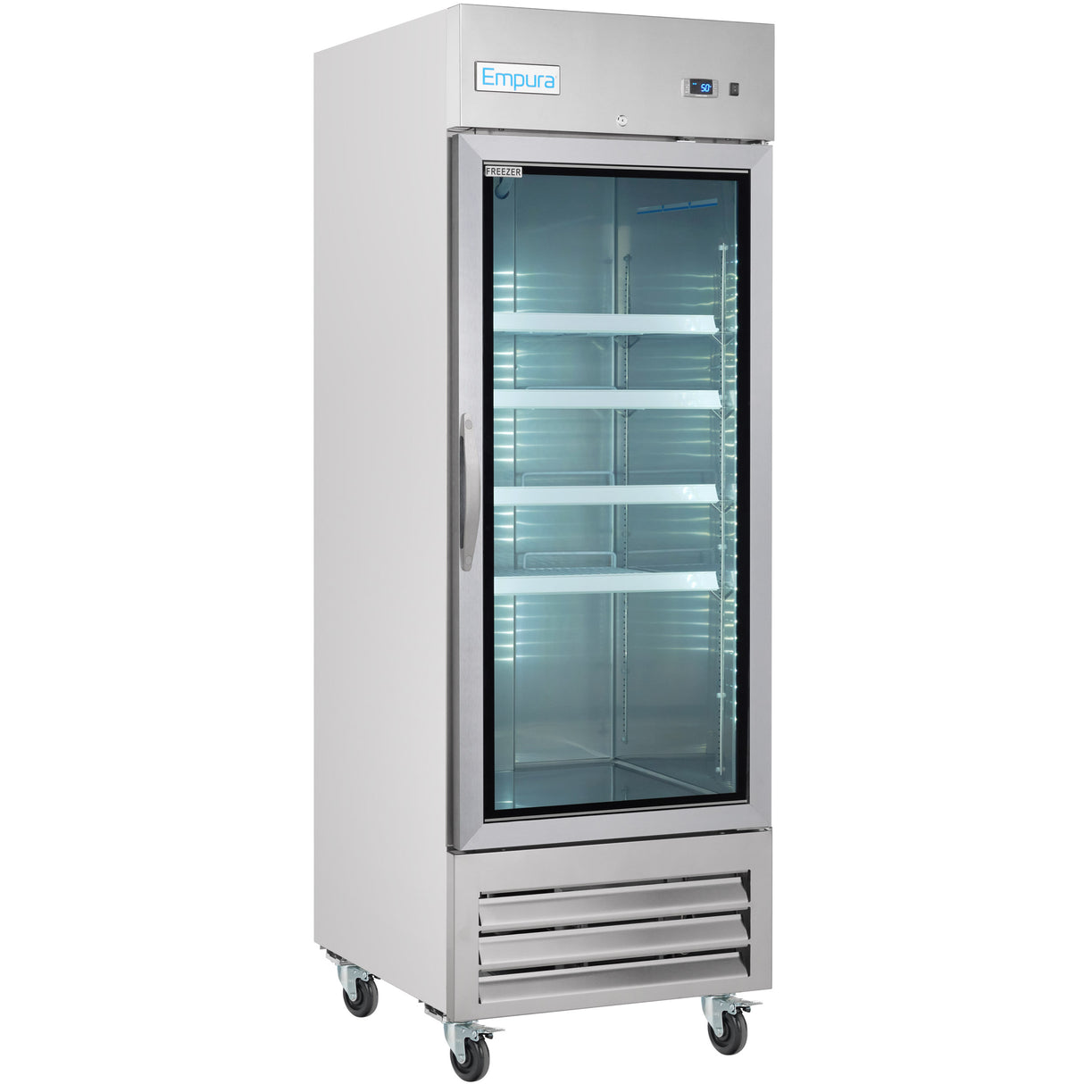 Empura Refrigeration E-KB27FG Reach-In Freezer 26.8"W X 31.9"D X 82.3"H 19 Cu. Ft. Capacity