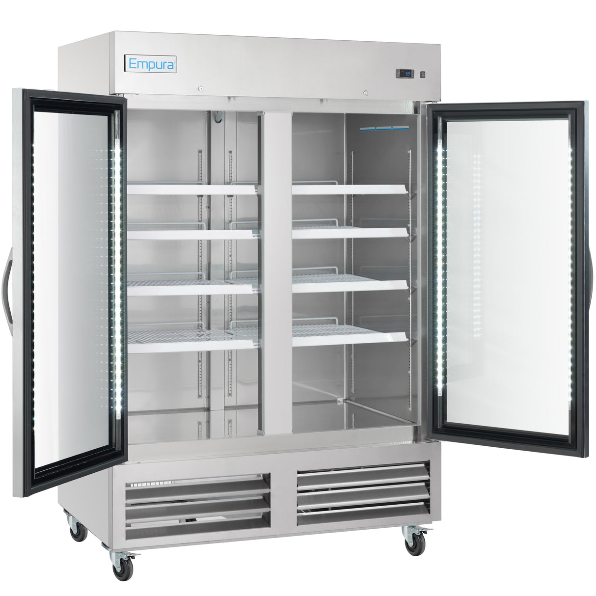Empura Refrigeration E-KB54FG Reach-In Freezer 53.9"W X 31.9"D X 82.3"H 43.9 Cu. Ft. Capacity