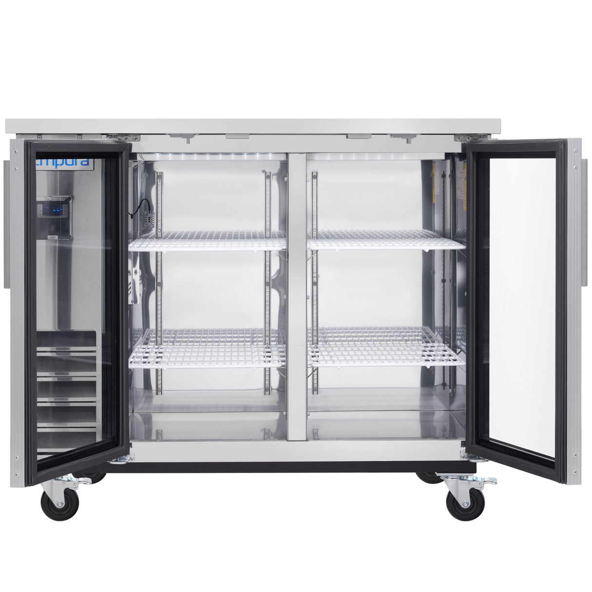 Empura Refrigeration E-KBB48-2G-24-S Back Bar Cooler 49.1"W X 24.4"D X 41.7"H 12.5 Cu. Ft. Capacity