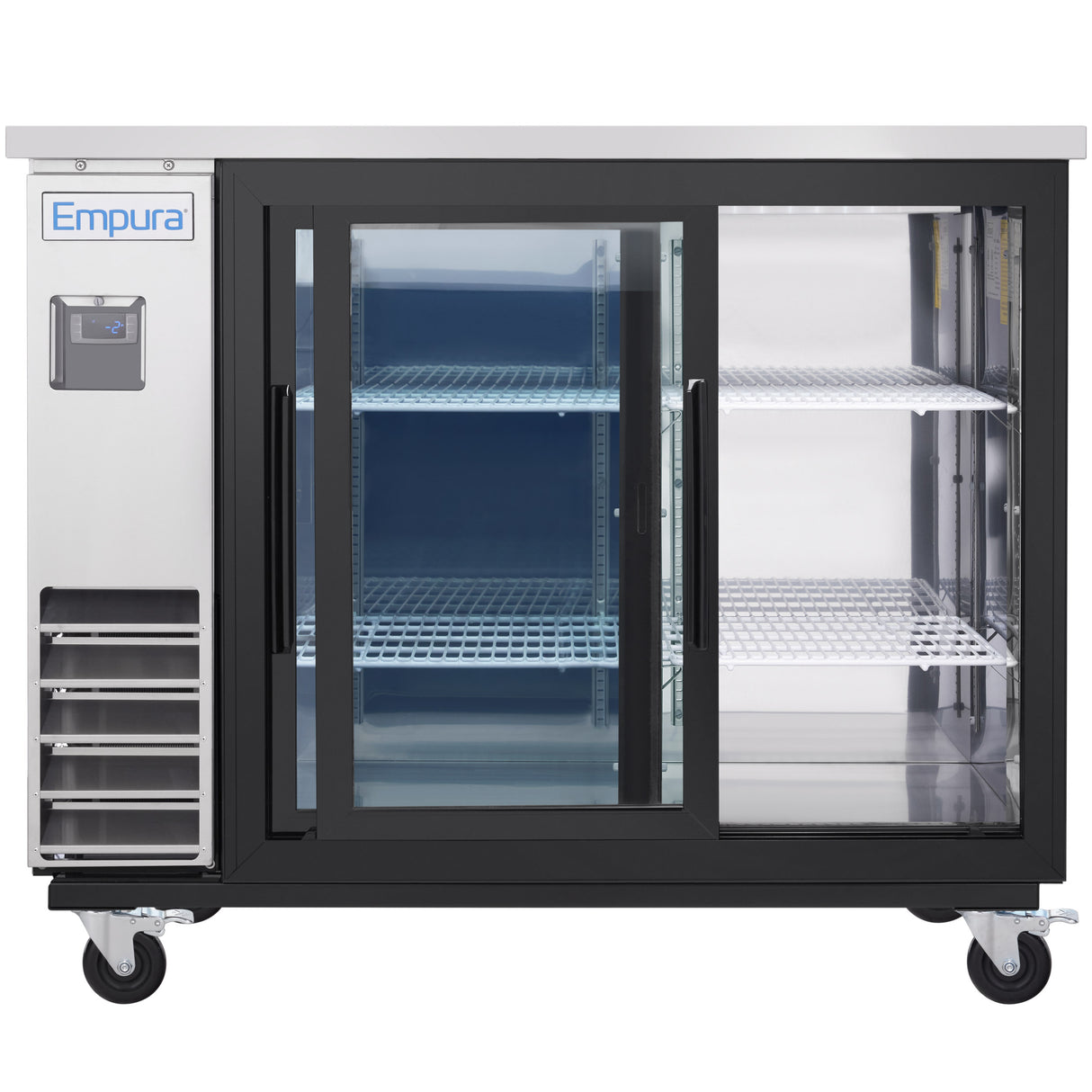 Empura Refrigeration E-KBB48-2G-24SD-S Back Bar Cooler 49.1"W X 24.4"D X 41.7"H 12.5 Cu. Ft. Capacity