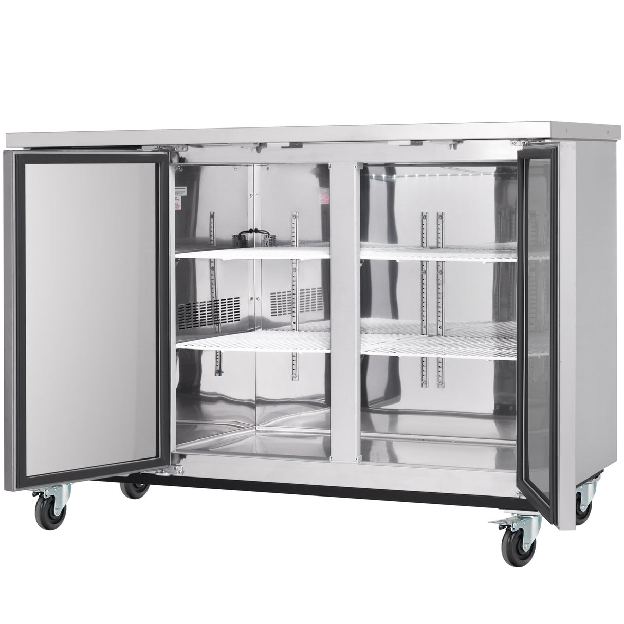 Empura Refrigeration E-KBB60-2-27-S Back Bar Cooler 2 Swing Solid Doors 58 3/4"W X 27 5/8"D X 42 1/2"H