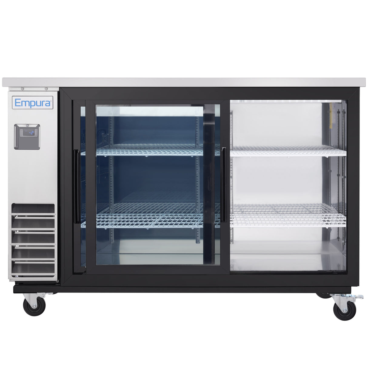 Empura Refrigeration E-KBB60-2G-24SD-S Back Bar Cooler 61.1"W X 24.4"D X 41.7"H 16.6 Cu. Ft. Capacity
