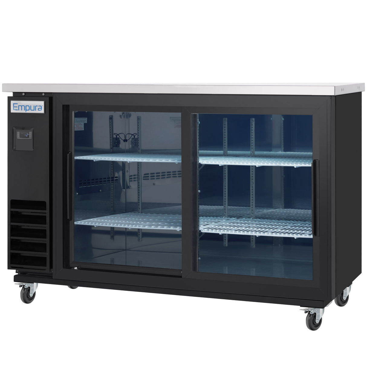 Empura Refrigeration E-KBB60-2G-24SD Back Bar Cooler 61.1"W X 24.4"D X 41.7"H 16.6 Cu. Ft. Capacity