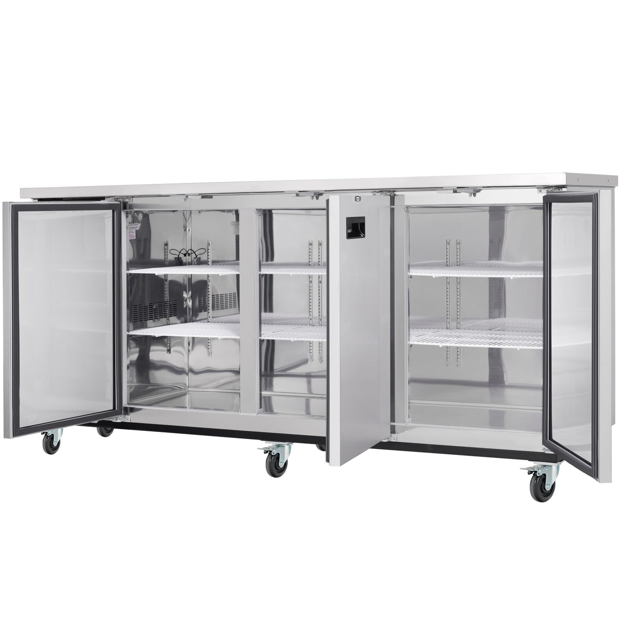 Empura Refrigeration E-KBB90-3-27-S Back Bar Cooler 3 Swing Solid Doors 90"W X 27 5/8"D X 42 1/2"H