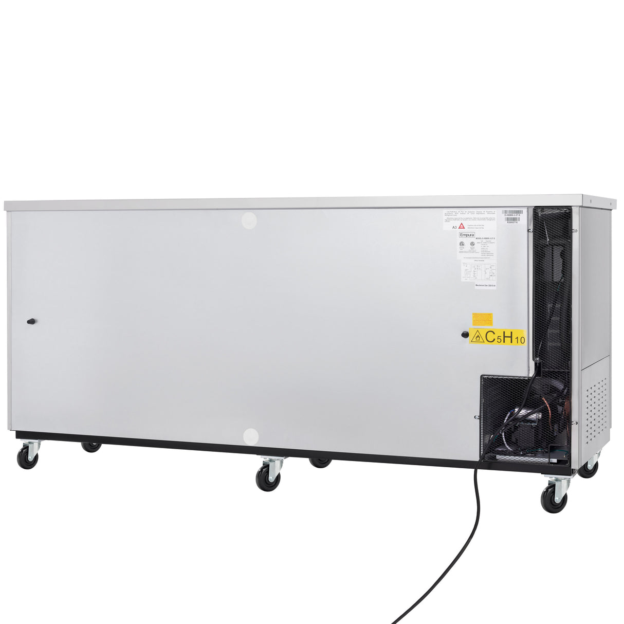 Empura Refrigeration E-KBB90-3-27-S Back Bar Cooler 3 Swing Solid Doors 90"W X 27 5/8"D X 42 1/2"H