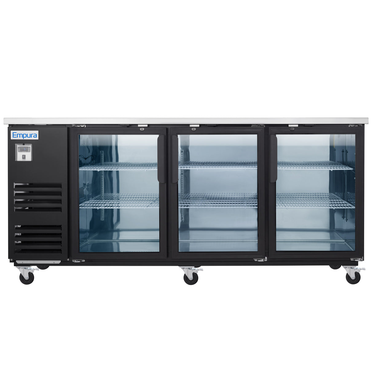 Empura Refrigeration E-KBB903BG Back Bar Cooler 90.4"W X 27.6"D X 42.5"H 29 Cu. Ft. Capacity