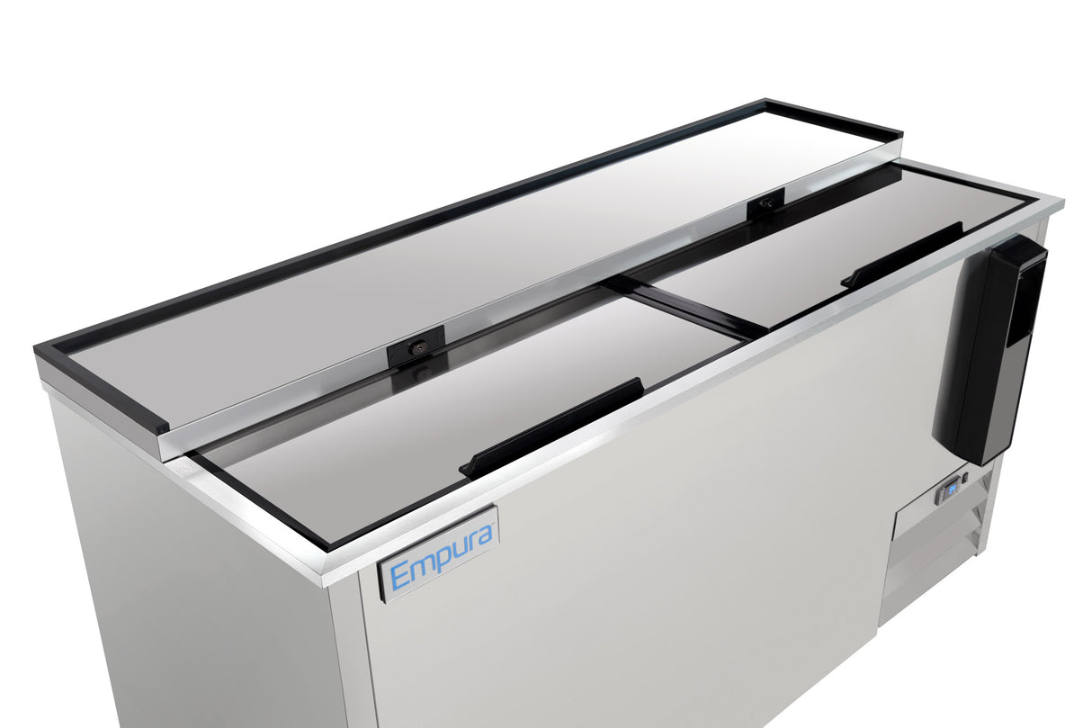 Empura Refrigeration E-KBC-65-S Bottle Cooler 64.3"W X 27"D X 35"H 19 Cu. Ft. Capacity