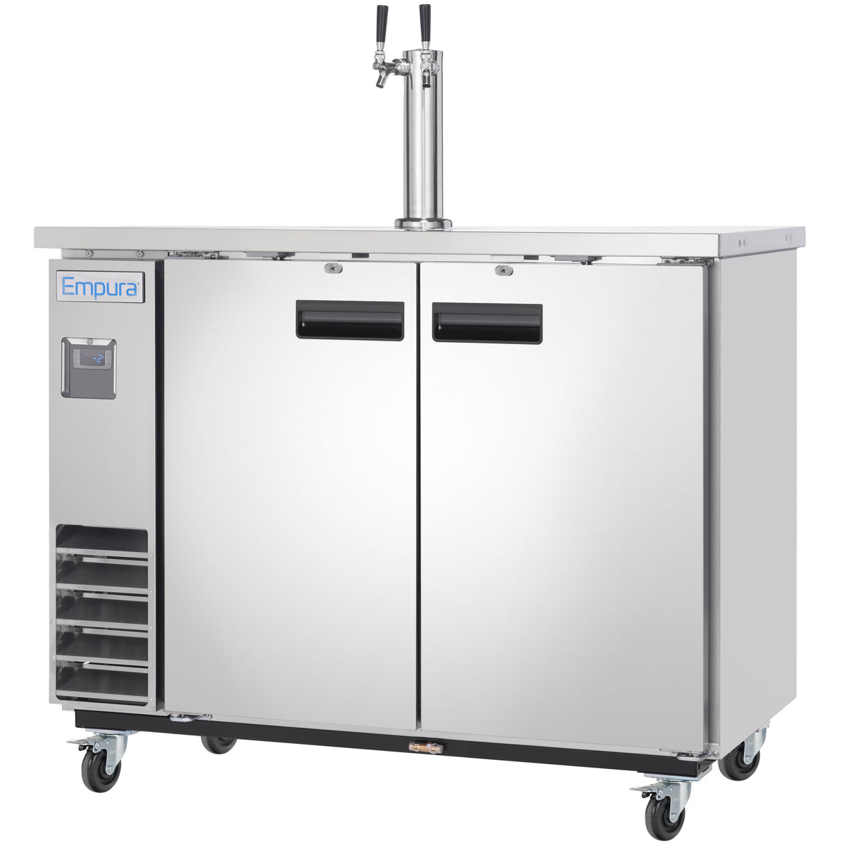 Empura Refrigeration E-KDD2-1-S Direct Draw Beer Dispenser 49.1"W X 24.41"D X 41.9"H 12.5 Cu. Ft. Capacity