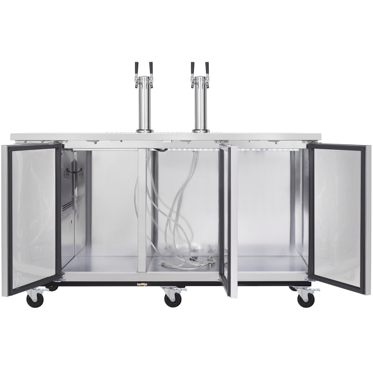 Empura Refrigeration E-KDD4-2-S Direct Draw Beer Dispenser 73.1"W X 24.41"D X 41.9"H 20.8 Cu. Ft. Capacity