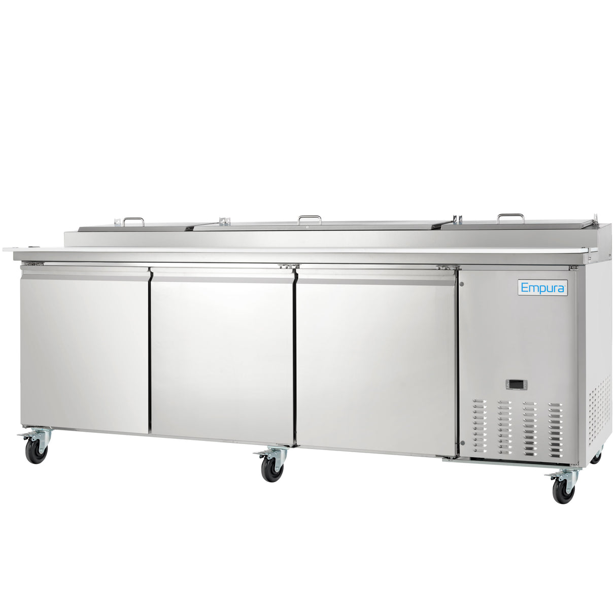 Empura Refrigeration E-KPP93 Pizza Prep Table 94.2"W X 32.3"D X 41.3"H 22 Cu. Ft. Capacity