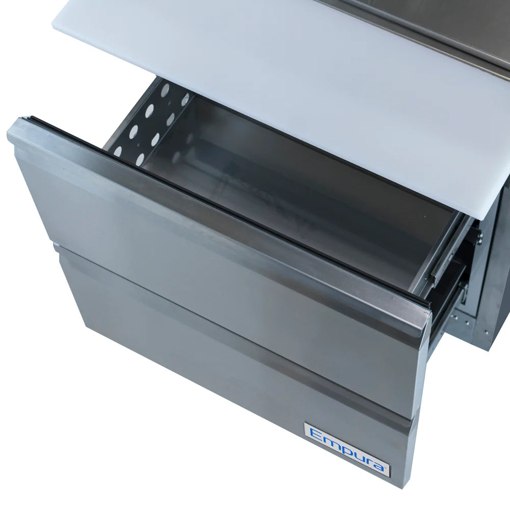 Empura Refrigeration E-KSP29M-D2 Refrigerated Sandwich/Salad Mega Top Prep Table With Drawers