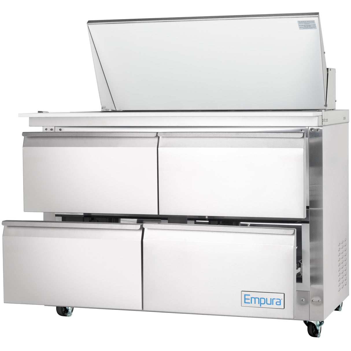 Empura Refrigeration E-KSP48M-D4 Refrigerated Sandwich/Salad Mega Top Prep Table With Drawers