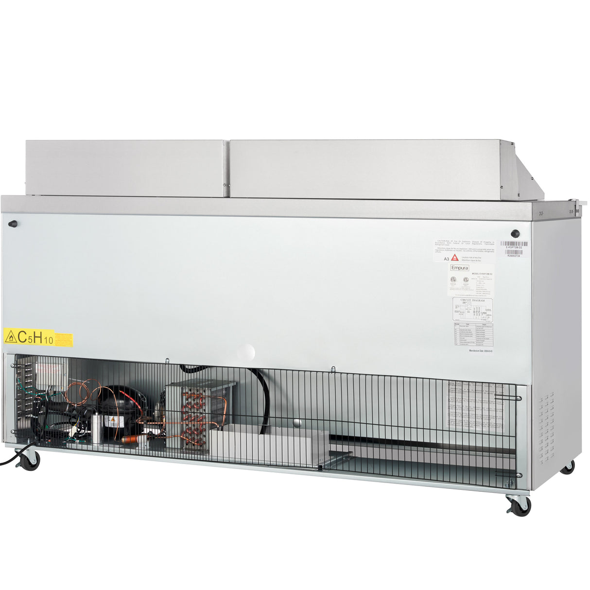 Empura Refrigeration E-KSP72M-D2 Refrigerated Sandwich/Salad Mega Top Prep Table With Drawers