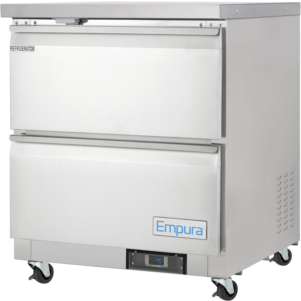 Empura Refrigeration E-KUC27-D2 Undercounter Reach-In Refrigerator 27.8"W X 29.9"D X 35.5"H