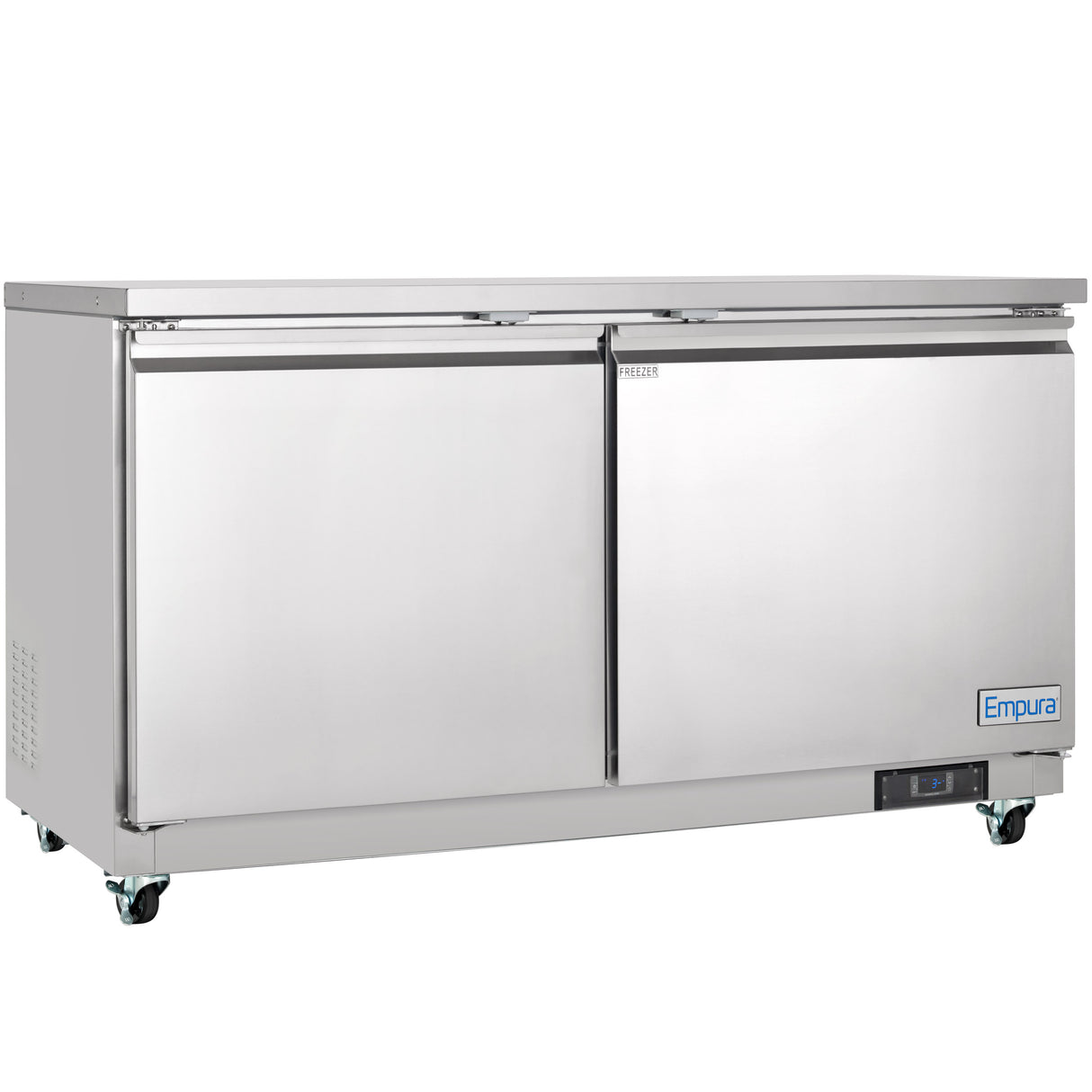 Empura Refrigeration E-KUC60F Undercounter Reach-In Freezer 61.2"W X 29.9"D X 35.5"H 13.2 Cu. Ft. Capacity