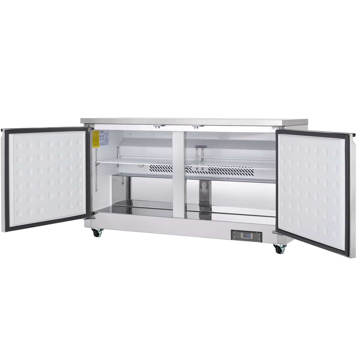 Empura Refrigeration E-KUC60F Undercounter Reach-In Freezer 61.2"W X 29.9"D X 35.5"H 13.2 Cu. Ft. Capacity