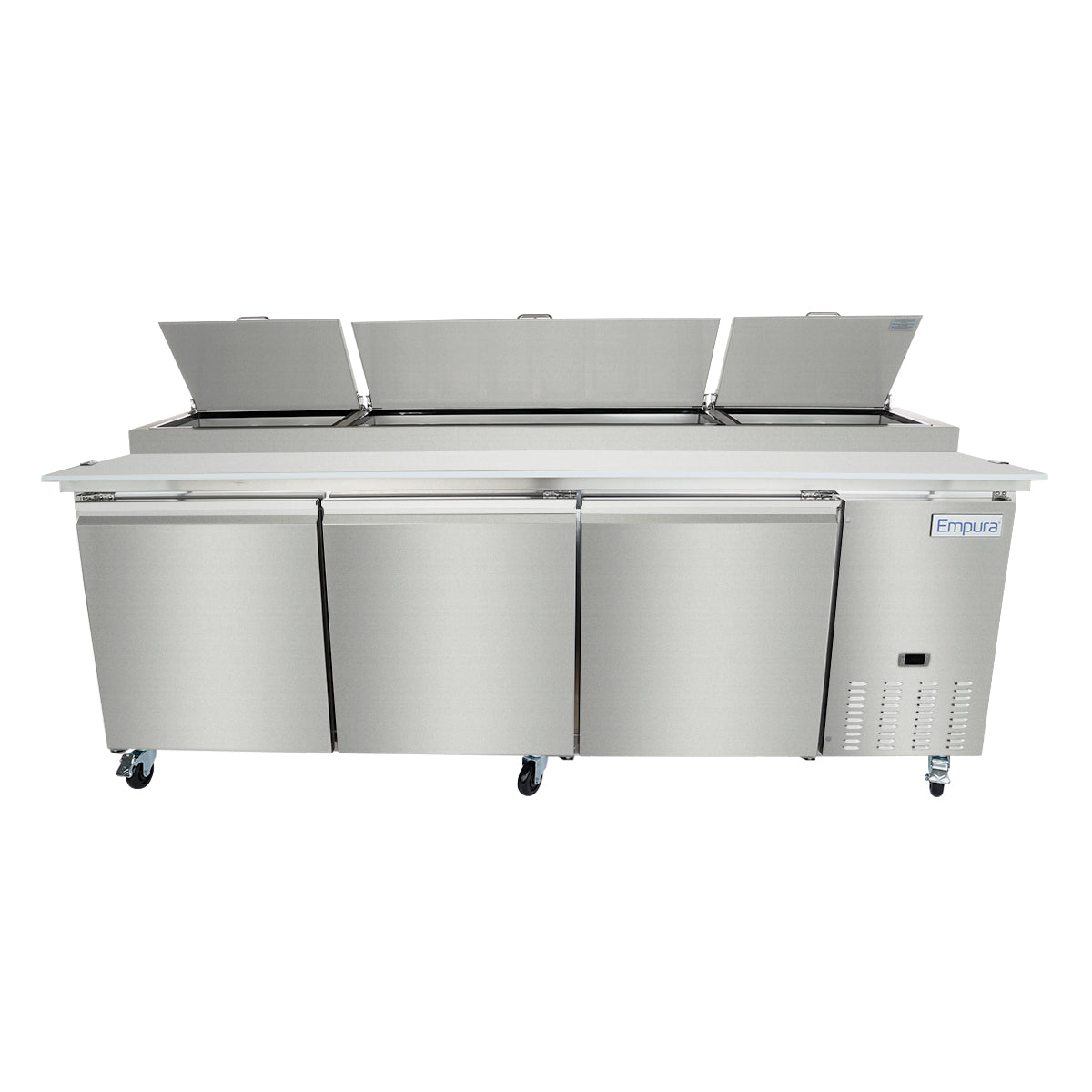Empura Refrigeration E-KPP93 Pizza Prep Table 94.2"W X 32.3"D X 41.3"H 22 Cu. Ft. Capacity