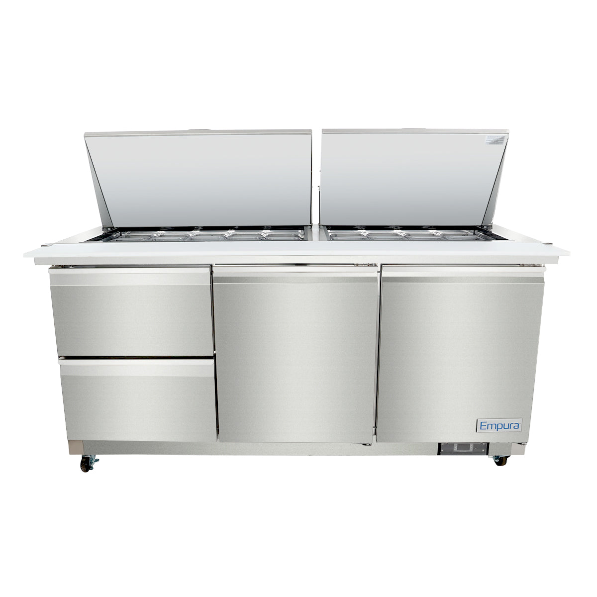 Empura Refrigeration E-KSP72M-D2 Refrigerated Sandwich/Salad Mega Top Prep Table With Drawers
