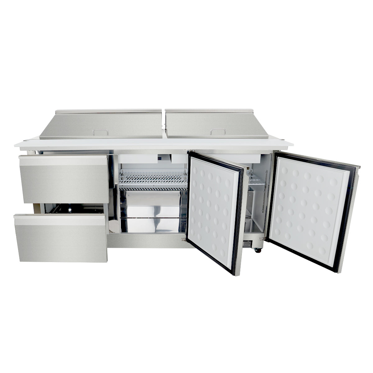 Empura Refrigeration E-KSP72M-D2 Refrigerated Sandwich/Salad Mega Top Prep Table With Drawers