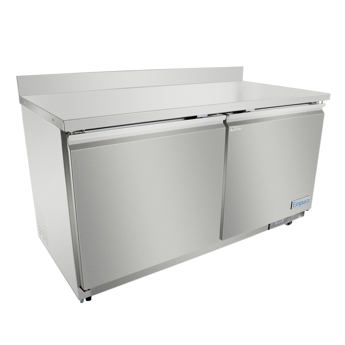 Empura Refrigeration E-KUC60FW Undercounter Reach-In Freezer Work Top 2 Swing Door Solid Doors