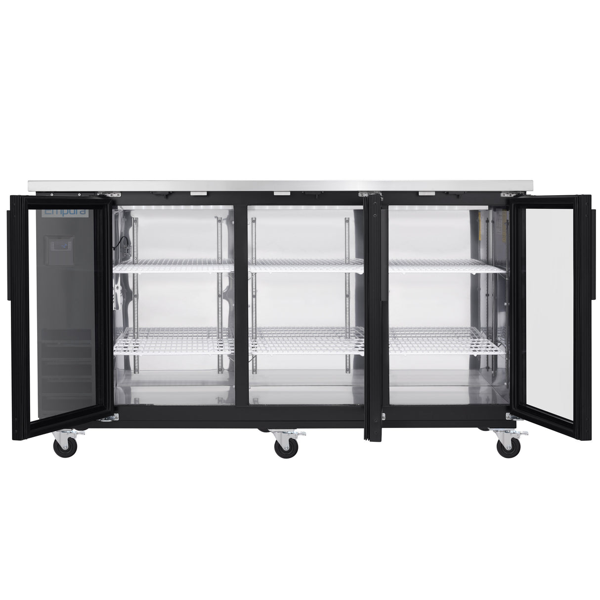 Empura Refrigeration E-KBB72-3G-24 Back Bar Cooler 73.1"W X 24.4"D X 41.7"H 20.8 Cu. Ft. Capacity