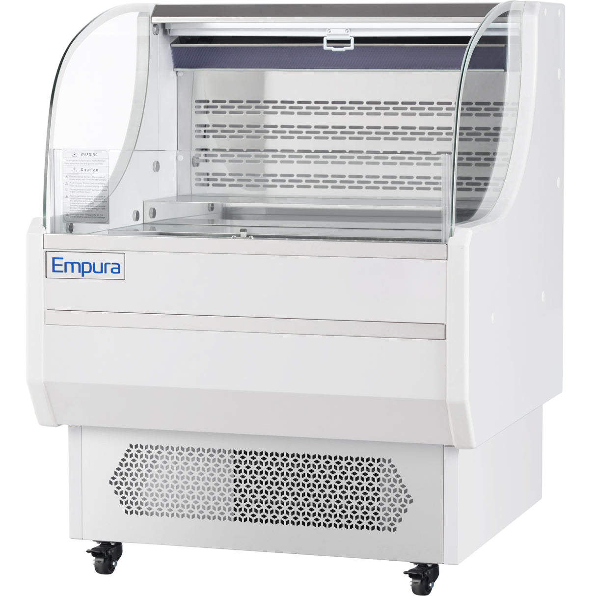 Empura Refrigeration E-HACMR-36W Horizontal Air Curtain Merchandiser 35.4"W X 33.3"D X 46"H 7.5 Cu. Ft. Capacity