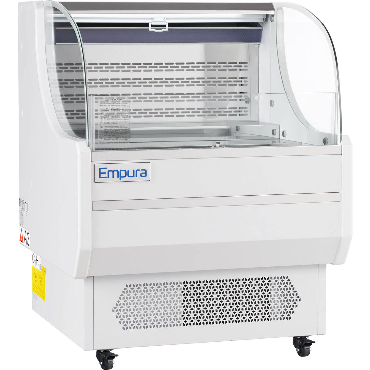 Empura Refrigeration E-HACMR-36W Horizontal Air Curtain Merchandiser 35.4"W X 33.3"D X 46"H 7.5 Cu. Ft. Capacity