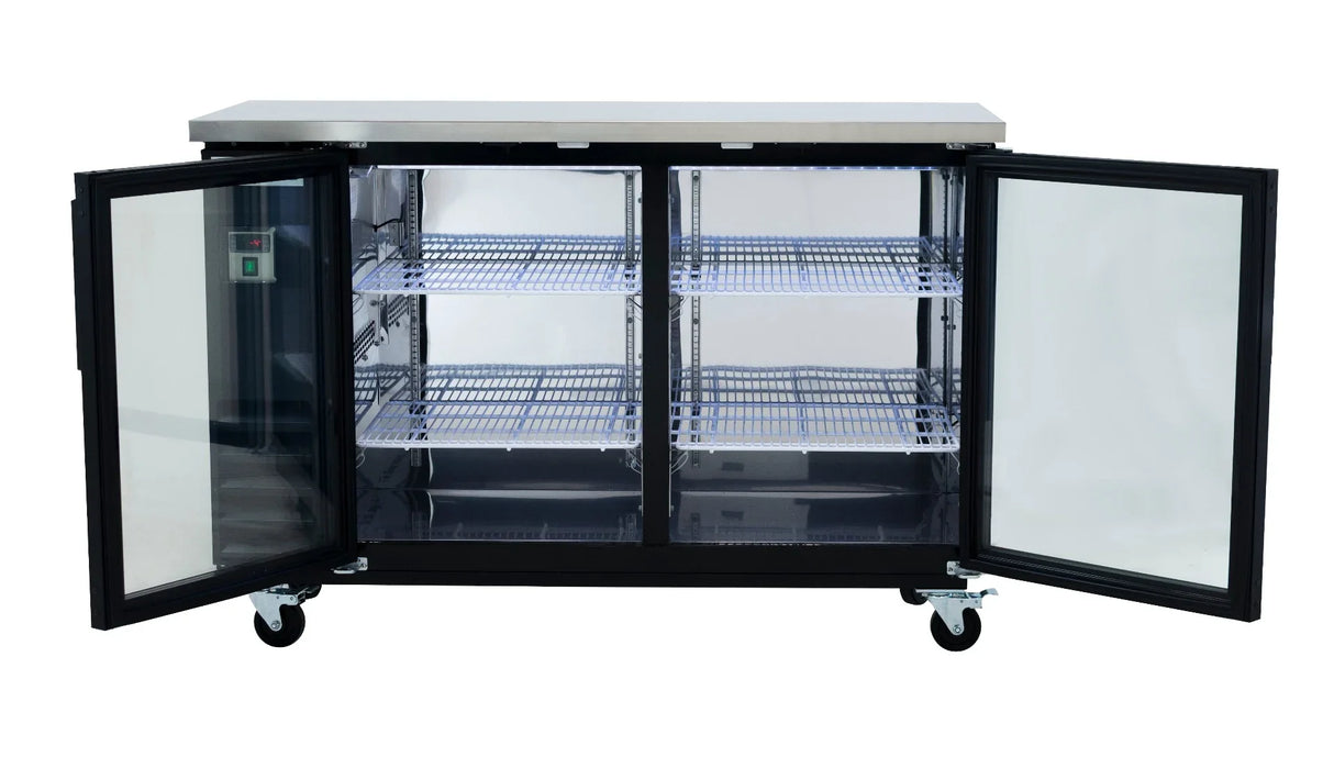 Empura Refrigeration E-KBB60-2G-24 Back Bar Cooler 61.1"W X 24.4"D X 41.7"H 16.6 Cu. Ft. Capacity