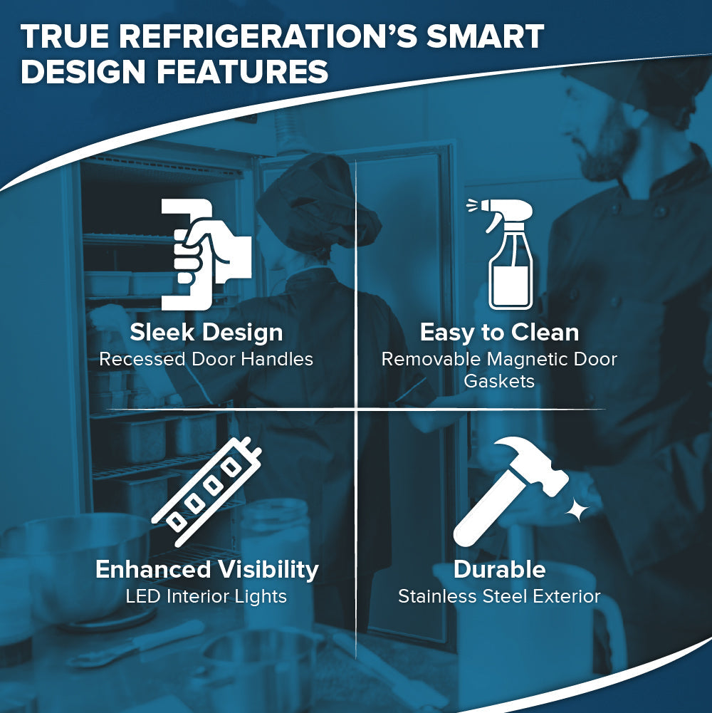 True Refrigeration T-49-HC Refrigerator Reach-in Two-section