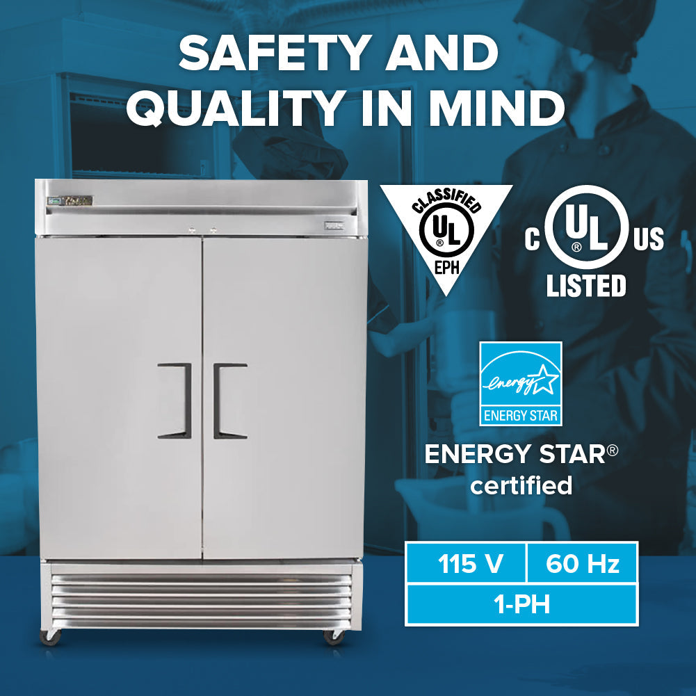 True Refrigeration T-49-HC Refrigerator Reach-in Two-section