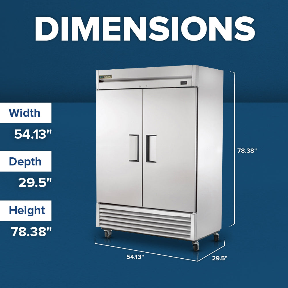 True Refrigeration T-49-HC Refrigerator Reach-in Two-section
