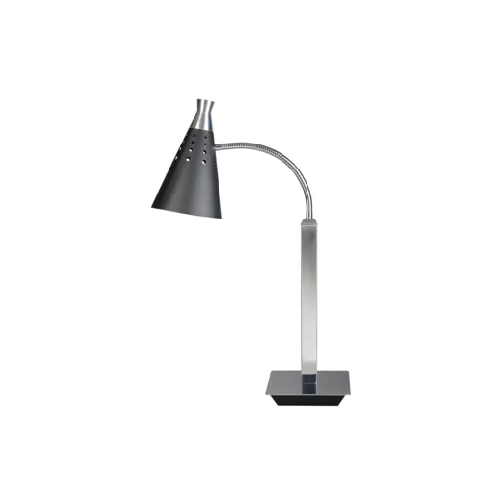 FOH BTC003BKS18 Smart Buffet Ware® T-Collection Single Heat Lamp 110v Matte Black