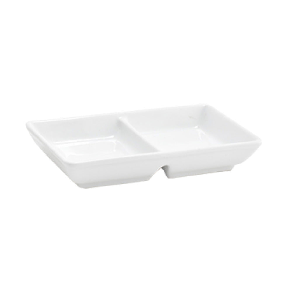 FOH DSD021WHP23 Divided Dish 2-compartment 1 Oz. Per Bowl