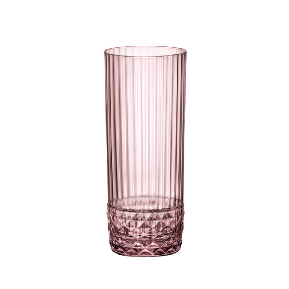 Steelite 49213Q950 Long Drink Glass 13-1/2 Oz. (H 6-1/4" M 2-5/8" T 2-5/8" B 2-1/4") Lilac Rose