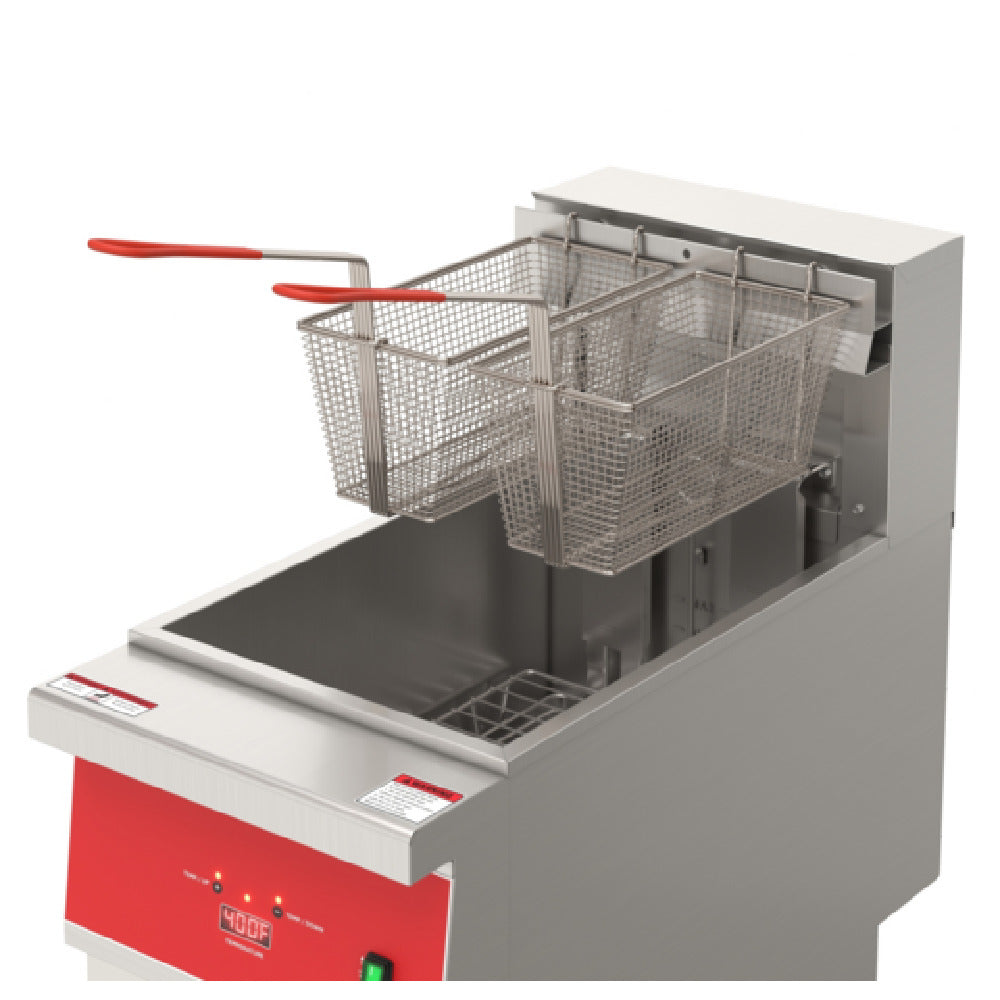 Koolmore KM-FDF40-EE - Floor Standing Commercial Fryer, Electric, 30"W X 15-1/2"D X 44-3/5"H
