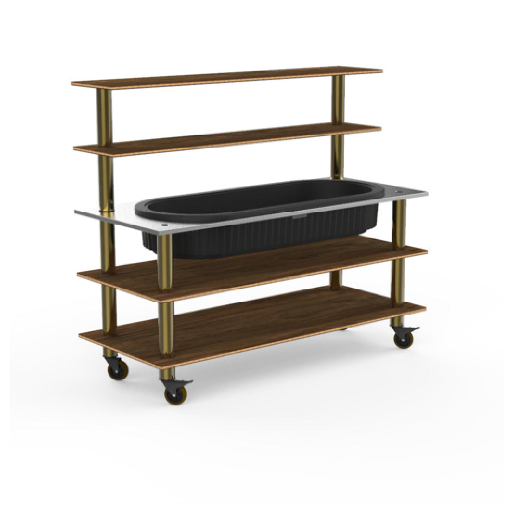 Steelite MGCMLC01WBXW Mogogo Buffet Solutions Modular Back Bar Station 3-tier