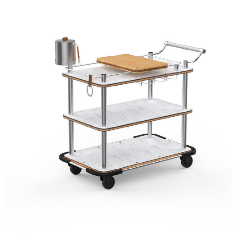 Steelite MGCRNX19CSXX Mogogo Buffet Solutions Roll'n Mixology Service Cart 41-1/2" X 21" X 40-1/2"H