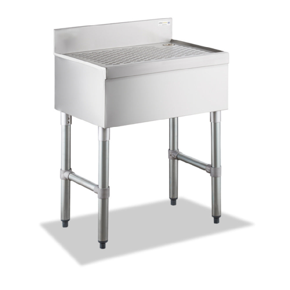 Steel Works Stainless SWBDU-1824 Underbar Drain Board Free Standing 24" X 18" X 34"H