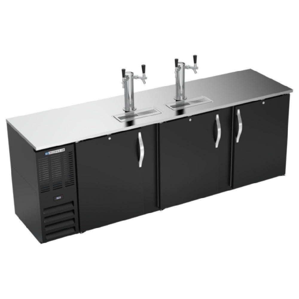 Beverage Air DDN94HC-B - Draft Beer Cooler, 94"W X 26-3/8"D X 49-5/16"H, 27.191 Cu. Ft.