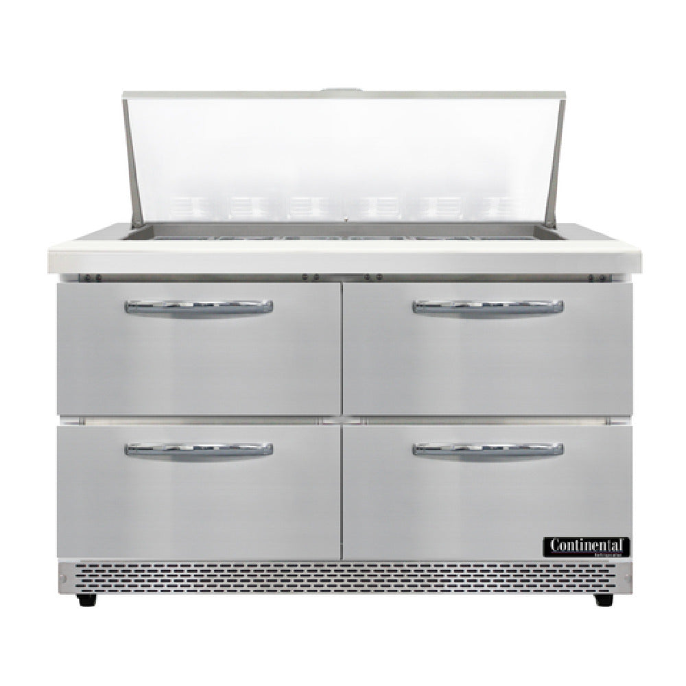 Continental Refrigerator D48N18M-FB-D Designer Line Mighty Top Sandwich Unit Front Breather