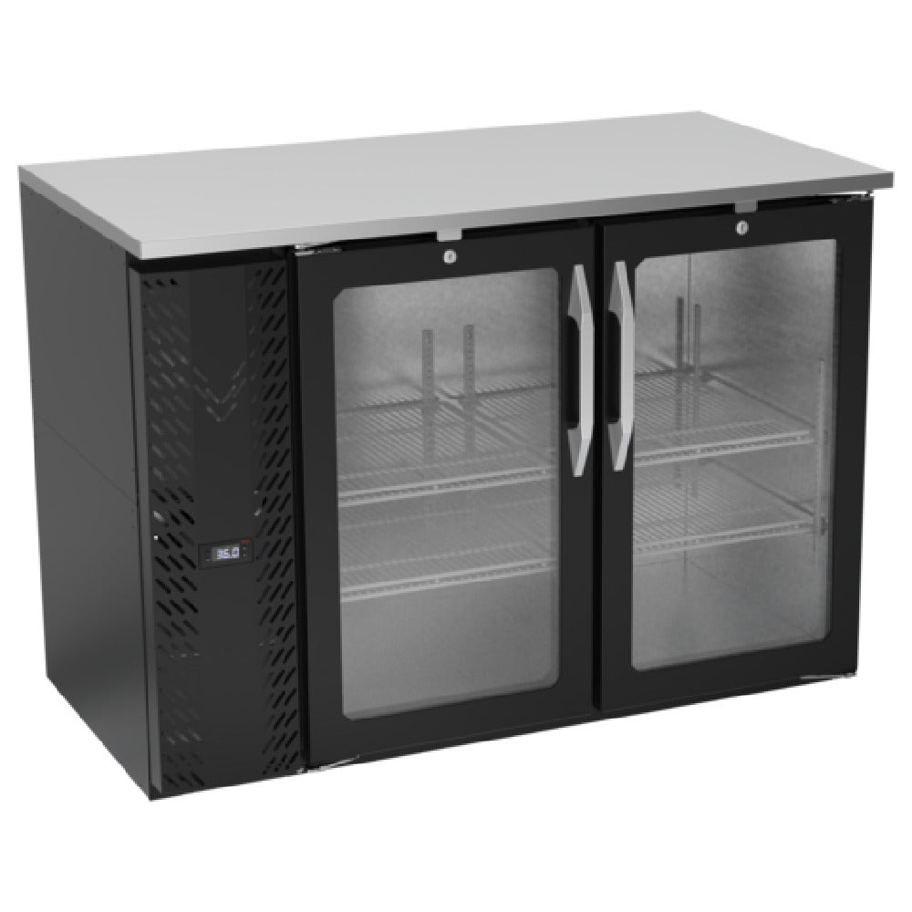 Victory VBBN48HC-G-B - Back Bar Refrigerator, Two-section, 48"W X 25-11/16”D X 34"H